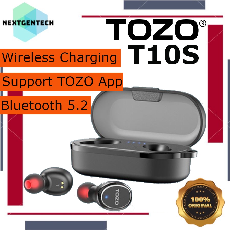 TOZO T10S 2022 TWS True Wireless Earbuds Bluetooth 5.2 IPX8 ENC Earbud