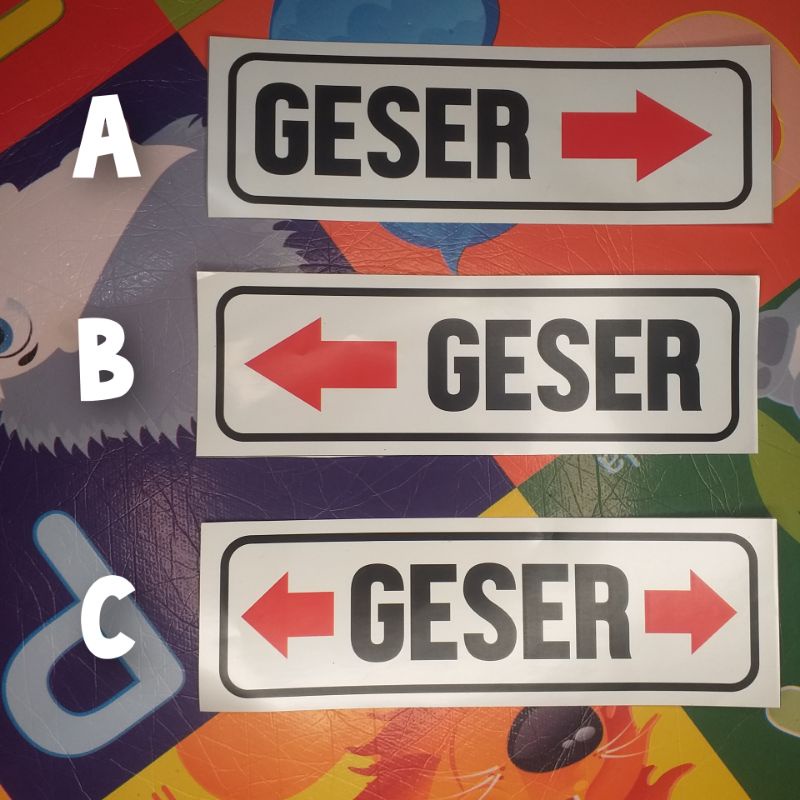 

STIKER VINYL/STICKER VINYL GESER