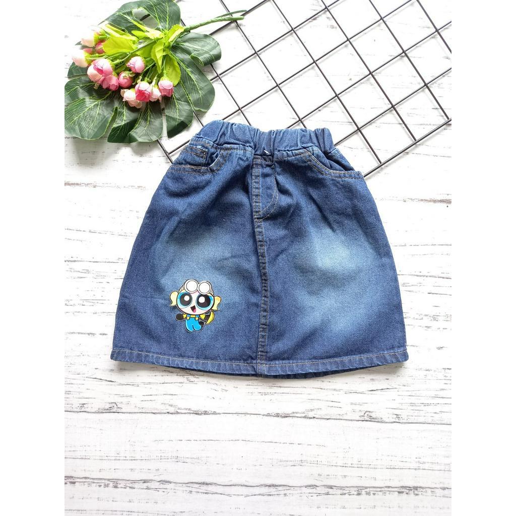 ROK JEANS ANAK 1-6 TAHUN /ROK KARATER (sablon) ANAK