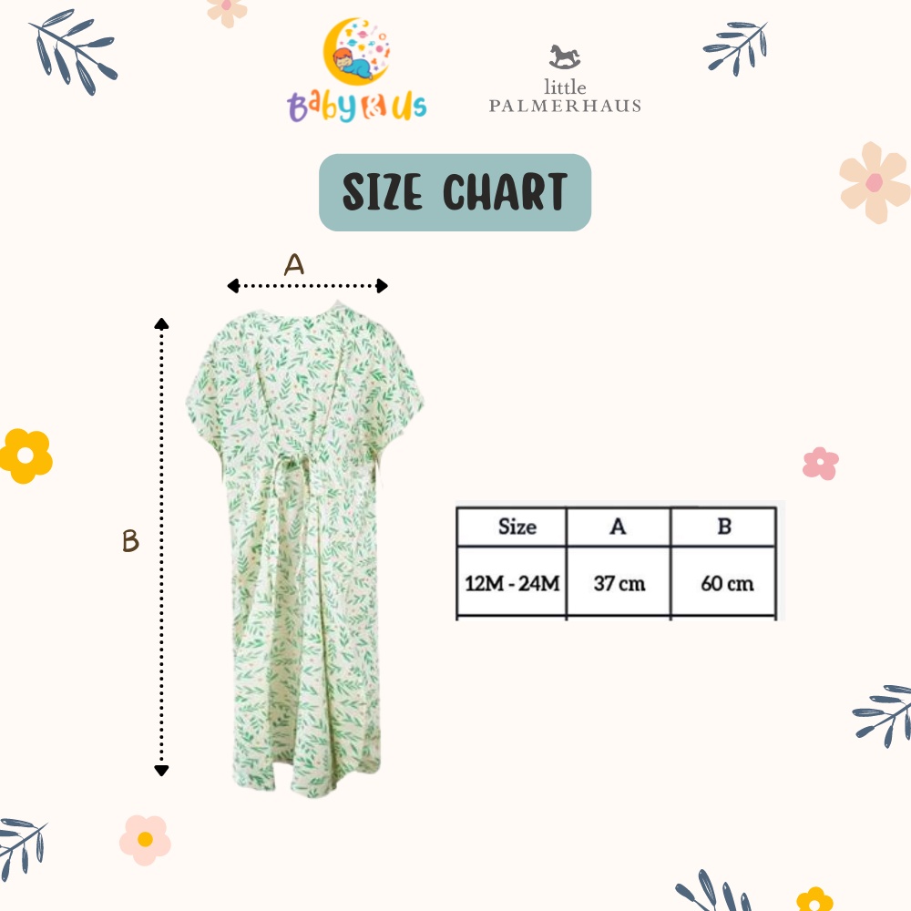 Little Palmerhaus Aliya Kaftan - Baju Muslim Kaftan Bayi Perempuan 12-24 bulan, 2-3 tahun, 4-5 tahun