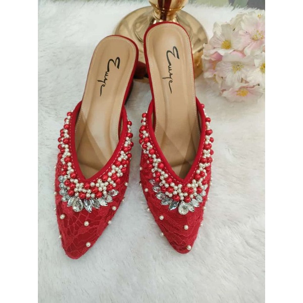 Glamor edition Selop pengantin wanita|Selop wisuda|Selop pengantin murah|Selop pesta|Sendal heels wa