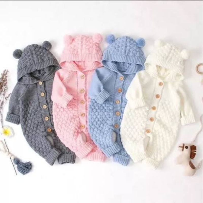 Ceisya Baby - Jumpswet Rajut Bayi/Jaket Kodok Bayi/Jumper Rajut Bayi Halus Newborn