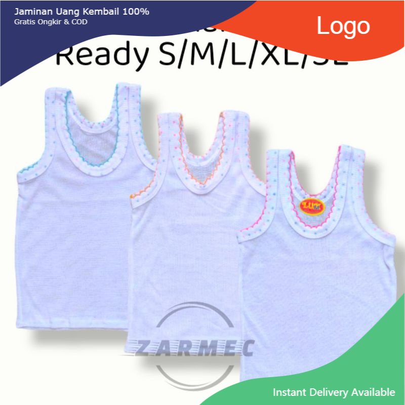 Kaos Anak Putih Polos / Singlet Anak Putih Polos TERMURAH
