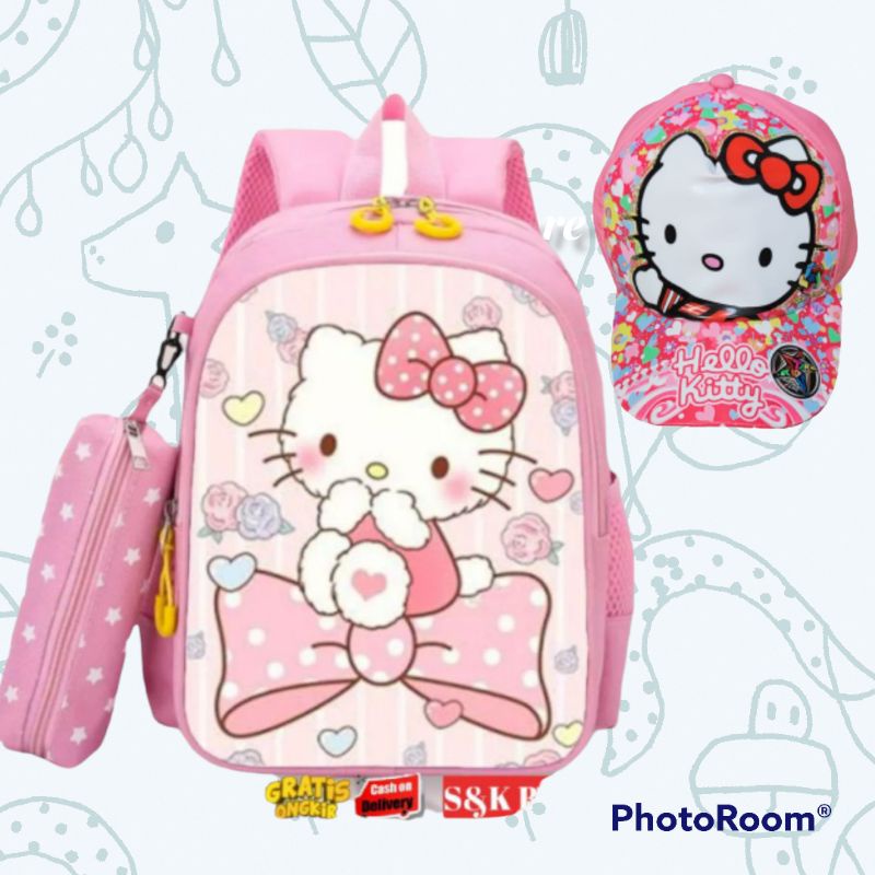 Tas Ransel Sekolah Anak Perempuan TK SD Karakter Hello Kitty Murah