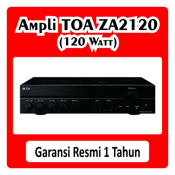 Amplifier TOA Ampli ZA 2120 ZA2120 ZA-2120 120 Watt Mixer Original for 4 Horn Corong Speaker Masjid