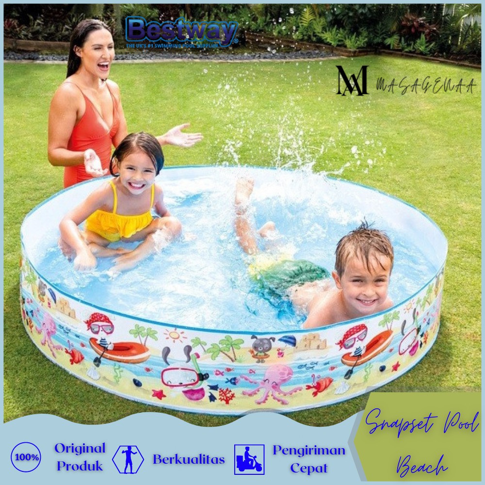 Kolam Renang Berenang Karet Anak Anak Jumbo Besar Tanpa Dipompa Portable Portabel Intex Pool Murah