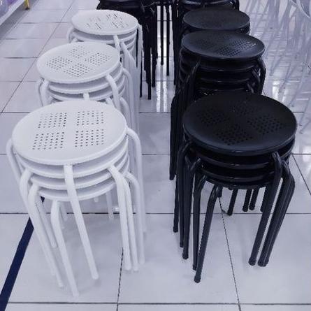 KURSI BULAT BESI METAL KOKOH MINIMALIS/ KURSI CAFE/ KURSI BANGKU BELAJAR/ KURSI TERAS/ KURSI KANTOR 