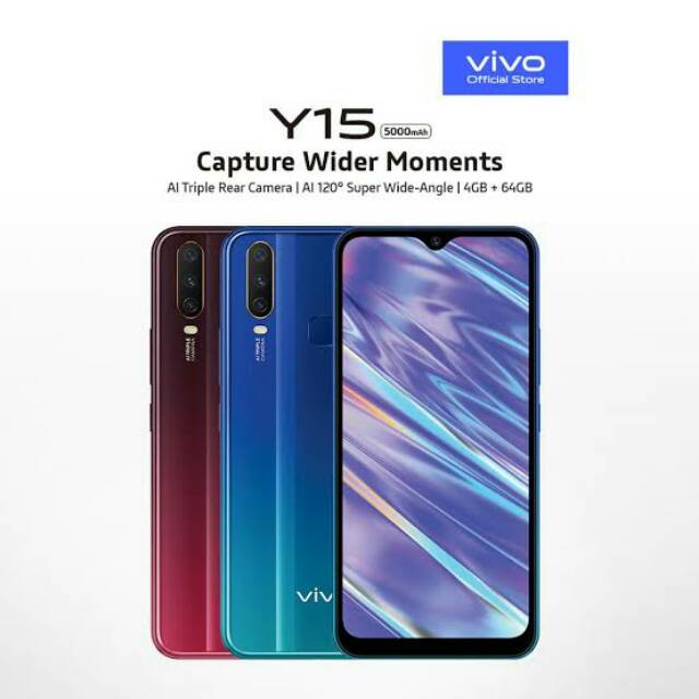 VIVO Y15 2019 RAM 4/64 GARANSI RESMI