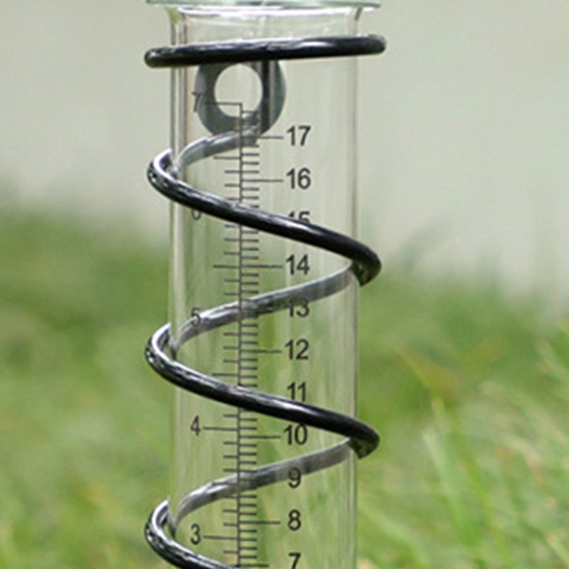 Kiss Metal Sprial Rain Gauge Alat Ukur Hujan Dapat Dilepas Dengan Stake Hias Untuk Taman