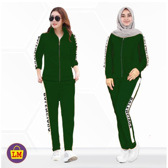 Set baju olahraga muslimah baju senam wanita muslim Stelan Training Jumbo Baju Senam Wanita Big Size