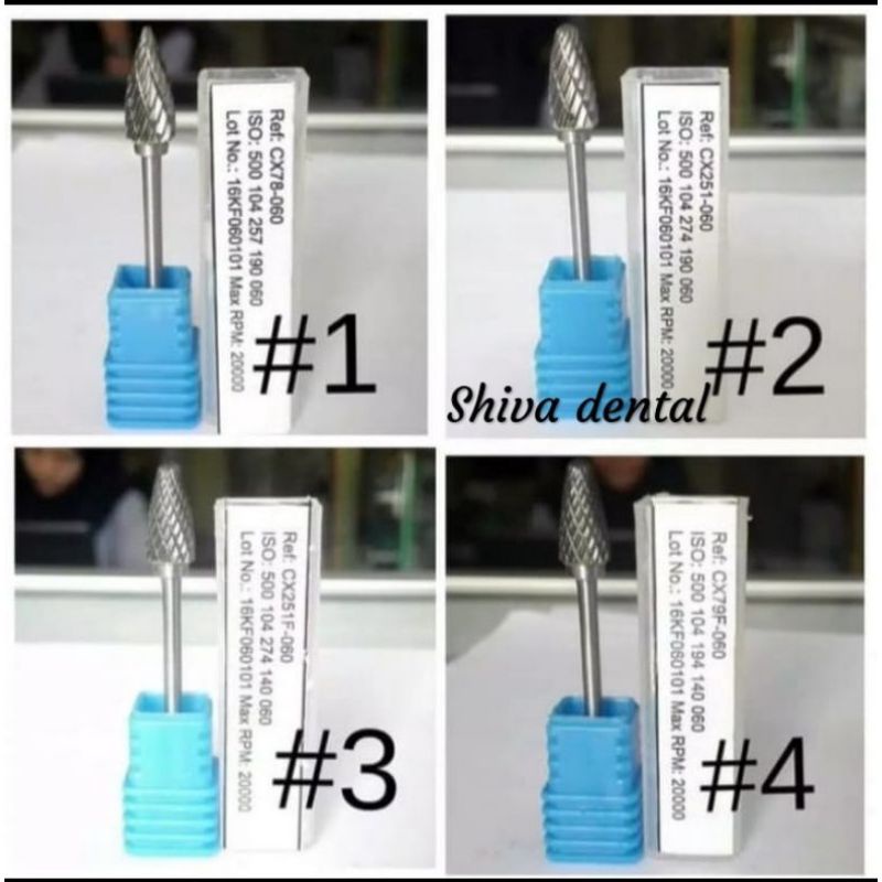 Jual dental carbide bur preparasi acrylic / trimmer acrylic fraser