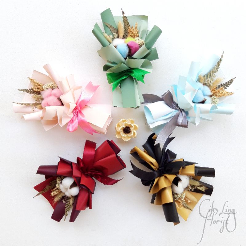 Buket Bunga Mini 22 - 25 cm / Buket Bunga Kering