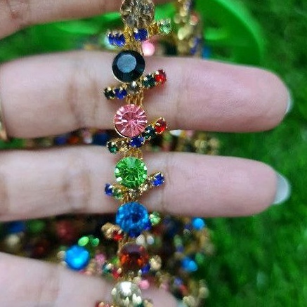 RENDA APLIKASI BERLIAN SWAROVSKI (BT) per10cm