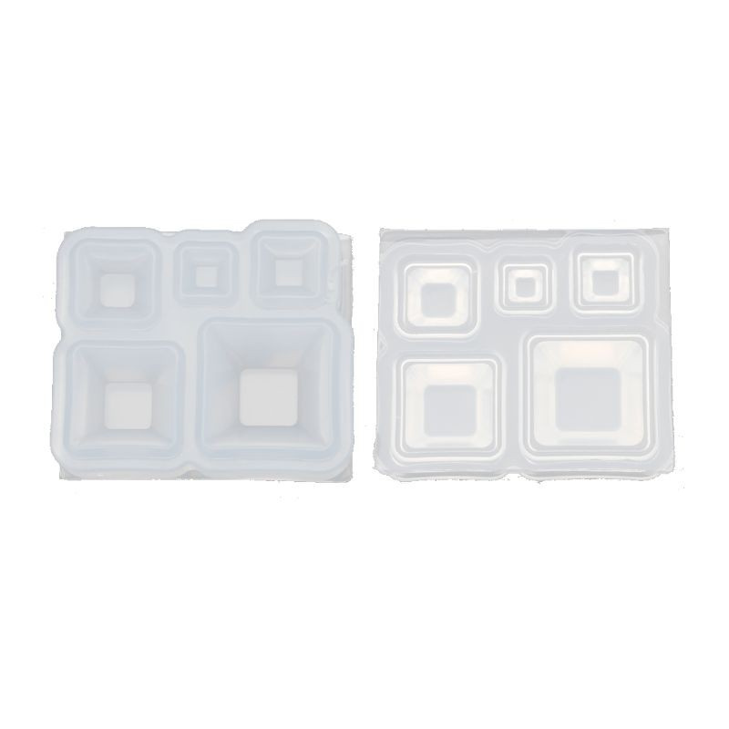 Glitter Mini Square Bowl Resin Mold Silicone Resin Casting Art Craft Jewelry Making Tool