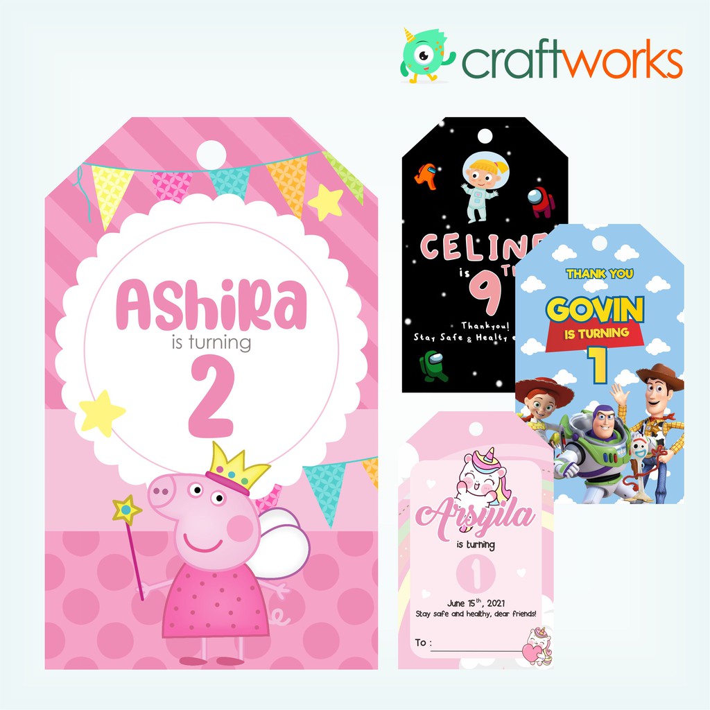 BIRTHDAY SOUVENIR TAG CARD - CUSTOM