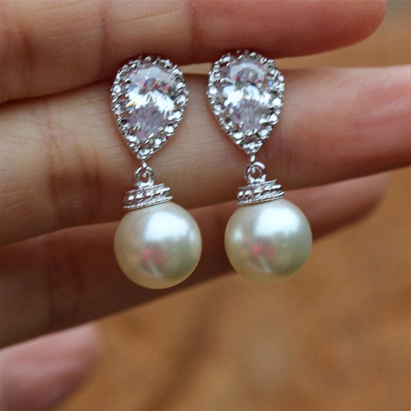 Aesthetic Simulated Pearl Earrings White/Pink Colors Elegant Women Accessories For Wedding Engagement New Fashion Jewelry