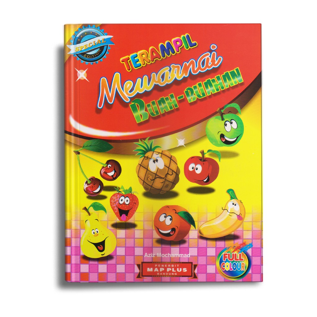 BUKU MEWARNAI ANAK TK PAUD TERAMPIL MEWARNAI BUAH-BUAHAN