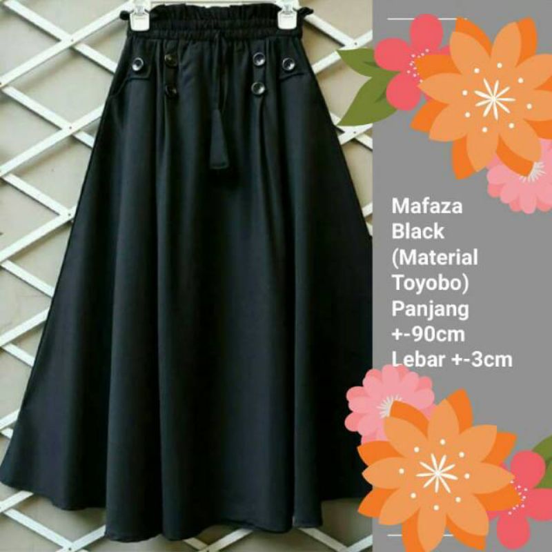 ROK POLOS HITAM // ROK PAYUNG POLOS JUMBO / ROK WANITA TERBARU
