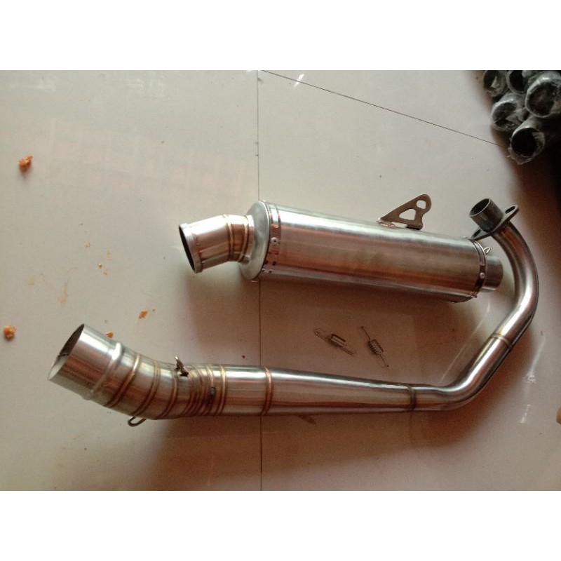 knalpot Racing polos tanpa merk for Satria Fu Cb Megapro Vixion Sonic Tiger Gl CBR dll