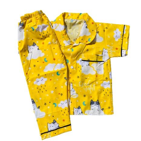 PIYAMA ANAK BAYI USIA 3-12 BULAN Motif MITASI Arevyonlineshop Baju Pendek Celana Panjang