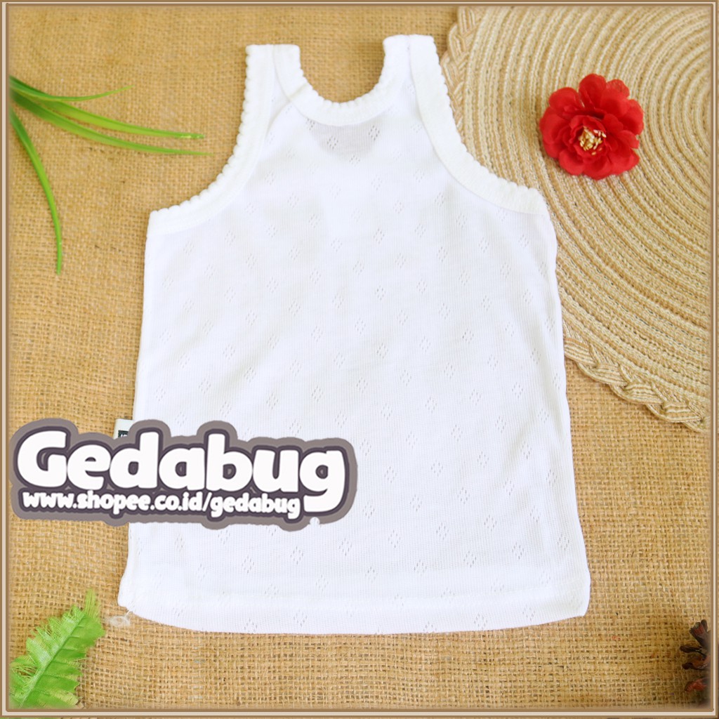 3 Pcs - Singlet Anak ZED Kids Putih Kaos Dalam Bayi / Singlet Anak S - 6L | Gedabug