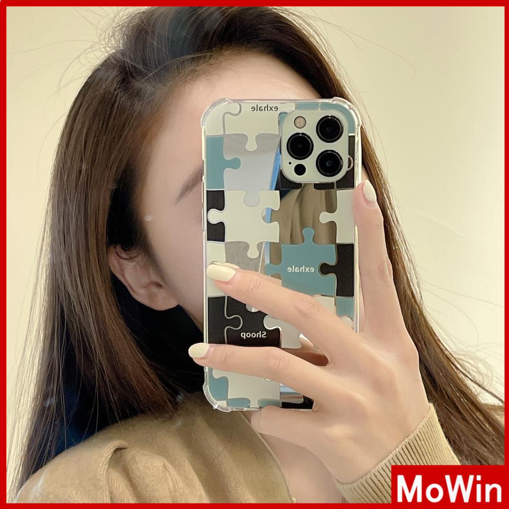 iPhone Case Acrylic HD Mirror Airbag Shockproof Protection Camera Cute Puzzle Compatible For iPhone 11 iPhone 13 Pro Max iPhone 12 Pro Max iPhone 7 Plus iPhone xr xs max