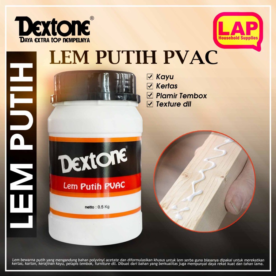 

Dextone Lem Putih PVAC 0.5 kg (DX003)