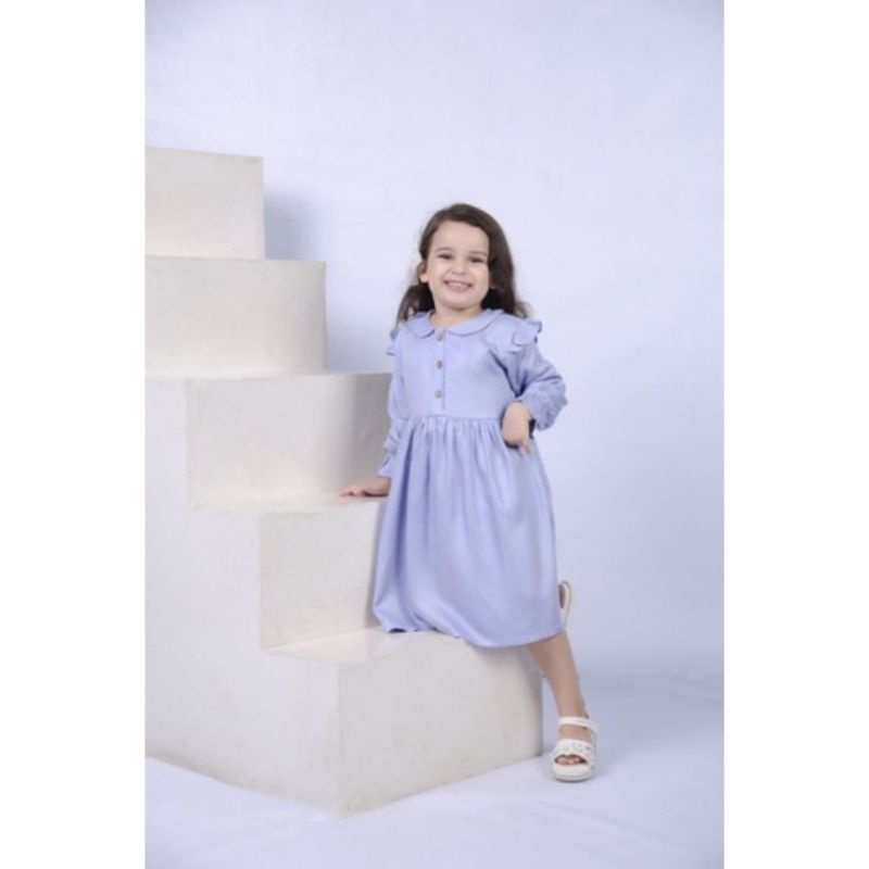 Jolie Dress Clarisha Kids / Dress Anak Lengan Panjang / Baju Anak