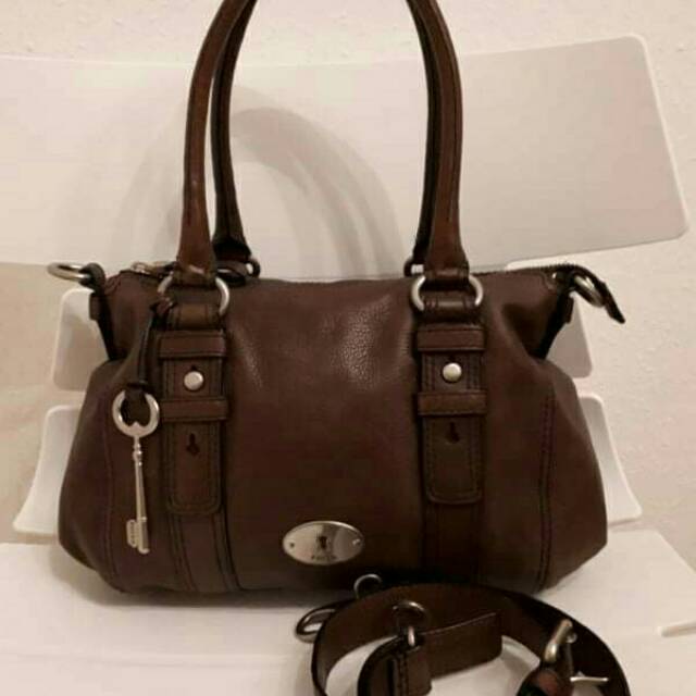 Preloved fossil maddox satchel ekspresso medium