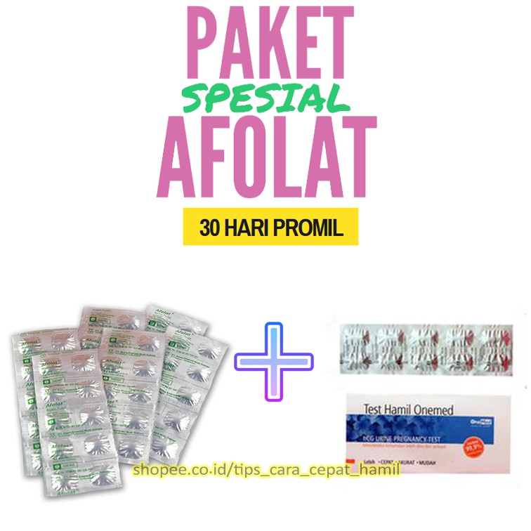 Afolat Obat Cepat Hamil Kandungan Asam Folat (Paket 30 Hari)
