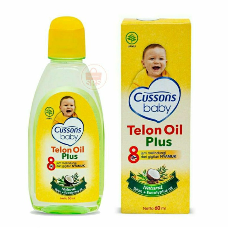 Cussons Baby TELON OIL PLUS 60ml +12ml 8 hours Protection | Minyak Telon Cussons | Minyak Telon Bayi