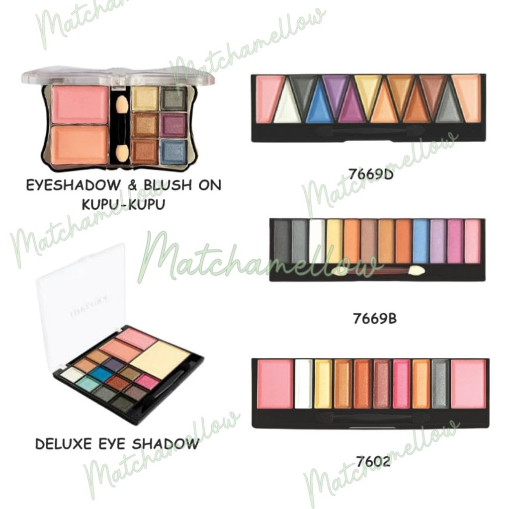 ❄️MATCHA❄️ IMPLORA EYESHADOW &amp; BLUSH ON DELUXE 7602 7669D 7669B 7672 BUTTERFLY - IMPLORA EYE SHADOW