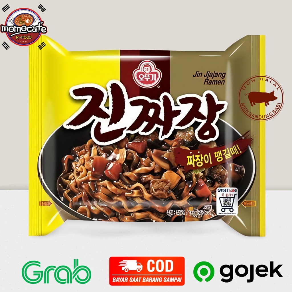 Jual Ottogi Korean Jin Jjajang Ramen 130g - Jjangmyeon Mie Hitam Made ...