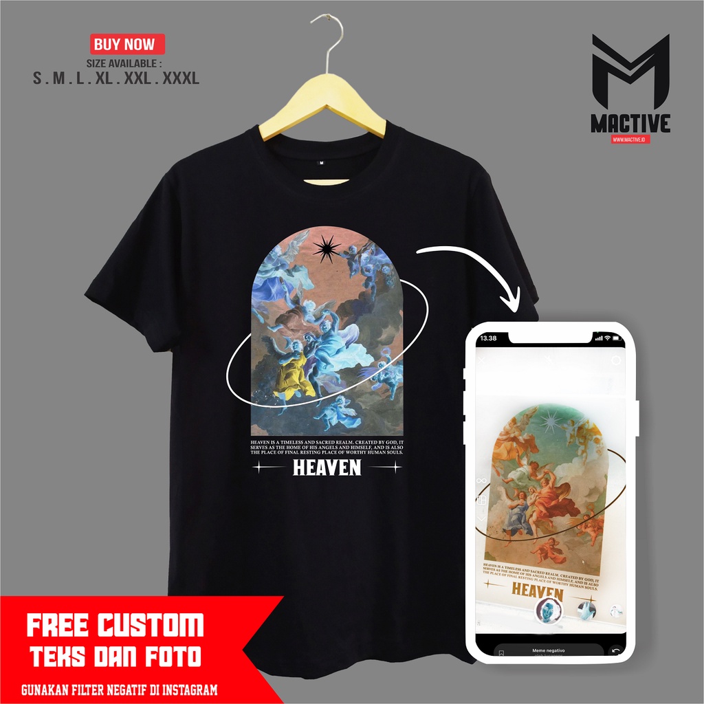 KAOS CUSTOM FOTO EFEK NEGATIF SCANNER SABLON CUSTOM BUCIN VIRAL COTTON COMBED 30S - RUMAHAKASO87