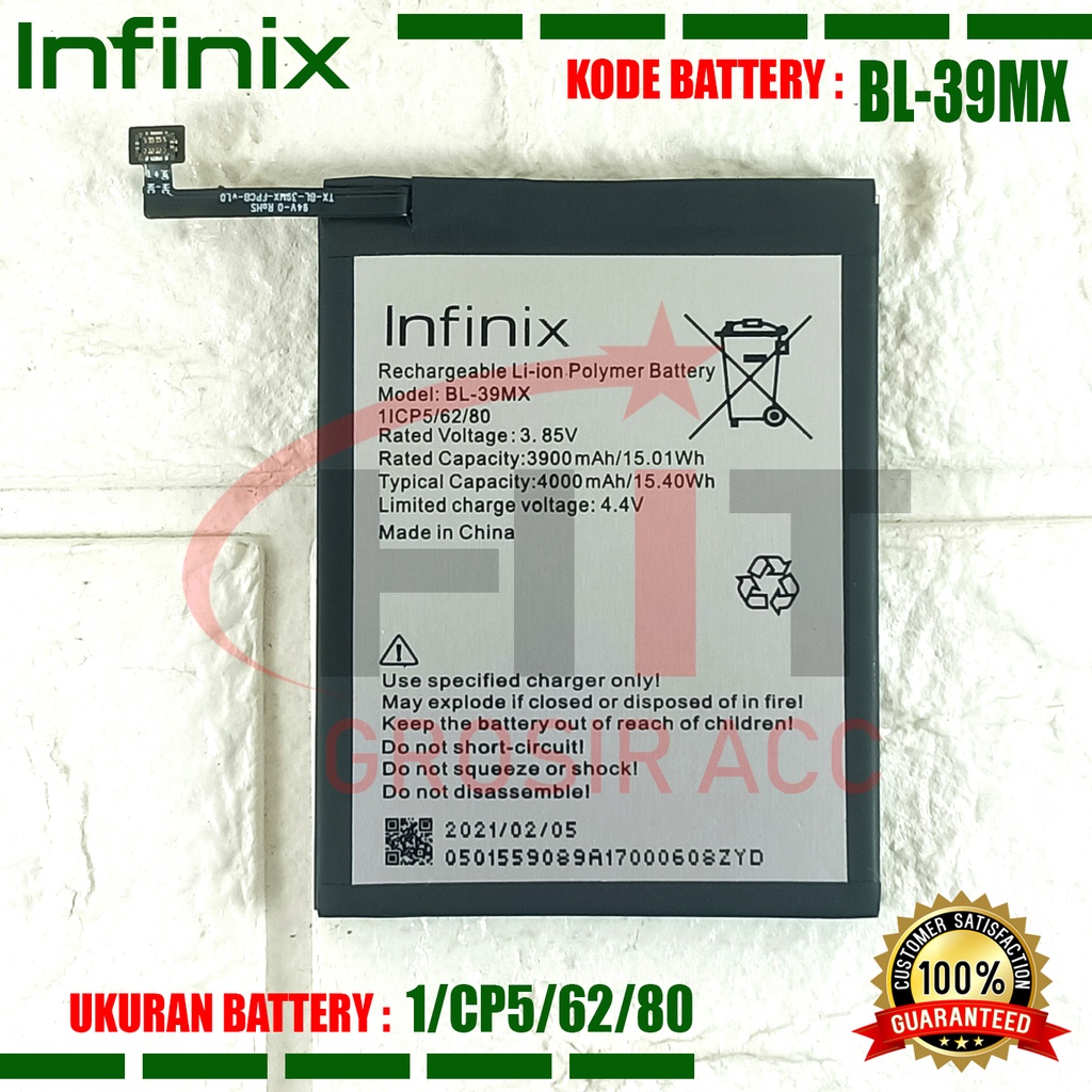 Baterai Battery Ori HP Infinix BL-39MX S5 Pro X660 / Smart 3 Plus X672