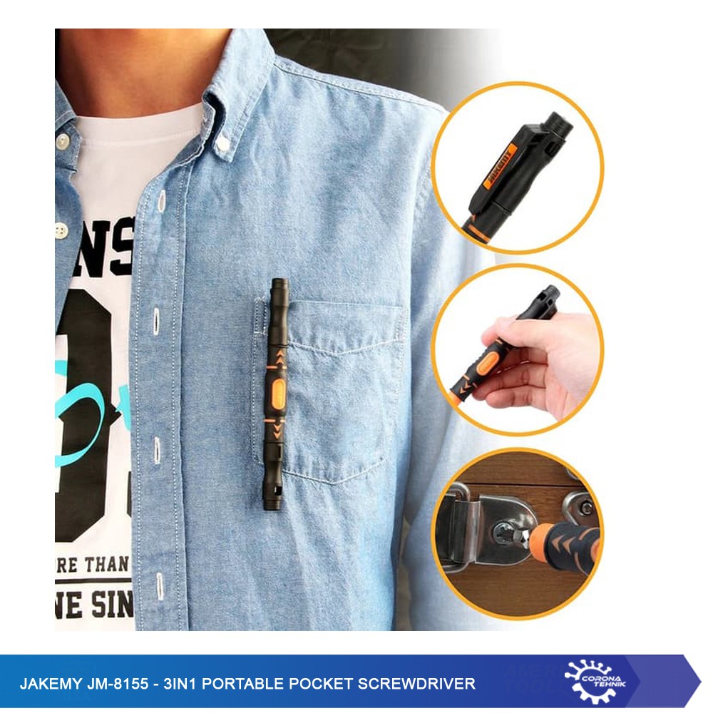 Jakemy JM-8155 - 3in1 Portable Pocket Screwdriver