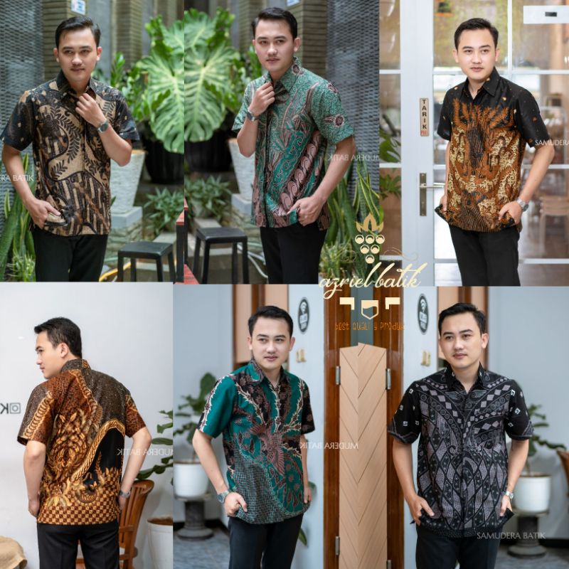 KEMEJA BATIK PRIA LENGAN PENDEK SIZE M L XL XXL HEM BATIK PREMIUM