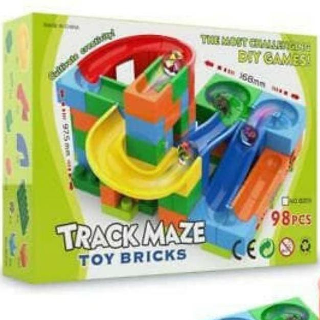 Lego Maze Track Marbel run kelereng balap 98 pcs