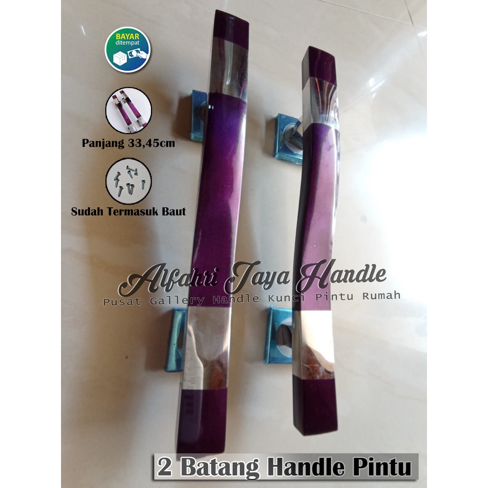 Jual Tarikan Gagang Pintu Rumah Stainless Ungu 33cm & 45cm Minimalis