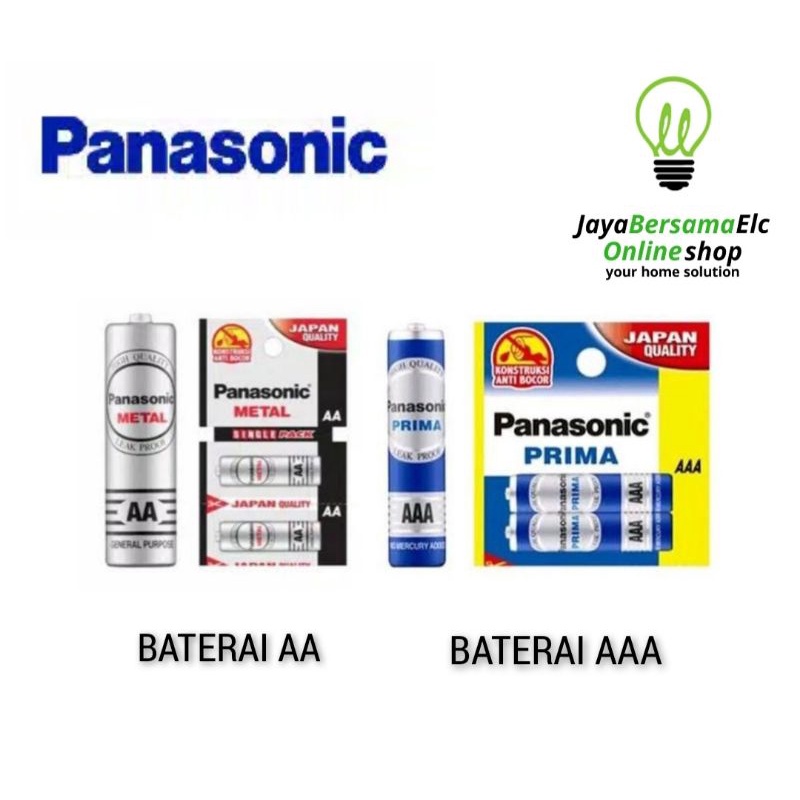 Baterai Panasonic AA Metal Silver / AAA Prima Blue (isi A2 / A3 12 pcs)/Batere Remote / Jam ORIGINAL