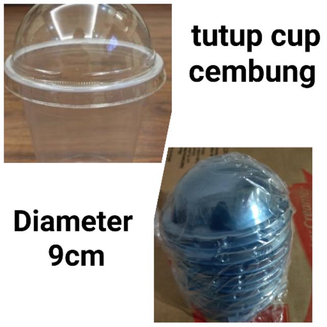 Tutup cup cembung isi 50pcs