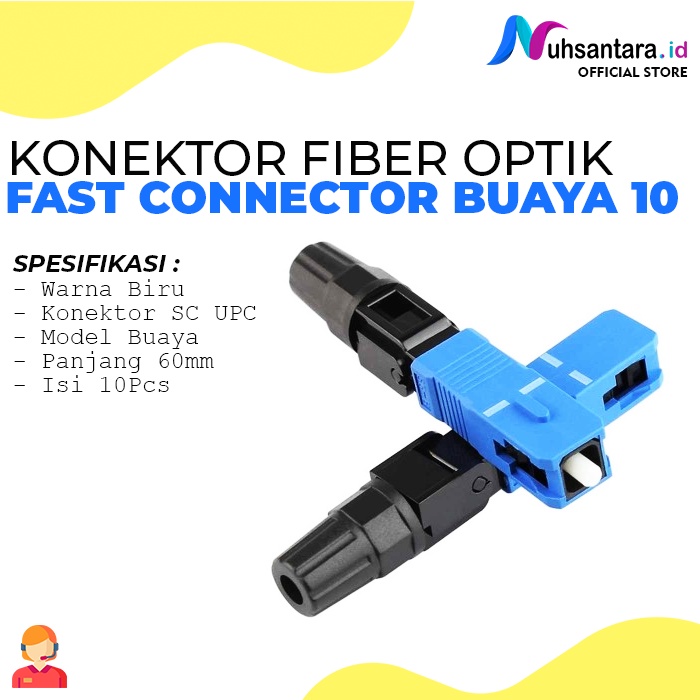 Jual Fast Konektor SC UPC Buaya Fiber Optic Connector Adapter SC UPC FO ...