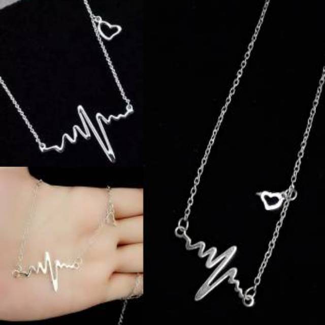 Kalung Liontin Detak Jantung / Kalung Fashion / Kalung Korea