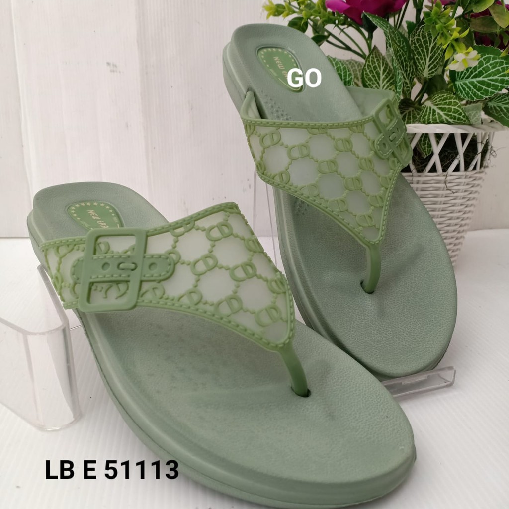 BB NEW ERA LB.E 51113 Sandal Japit Perempuan Sendal Karet Wanita Casual