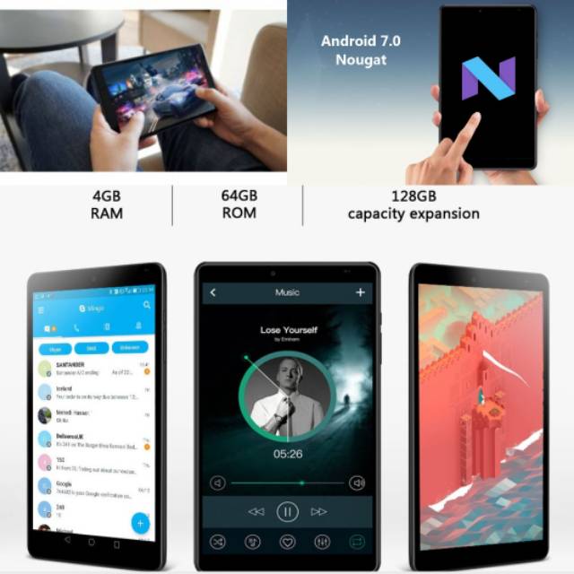 Tablet PC MTK8173 4GB 64GB 8.4 Inch Android 7.0 - Black
