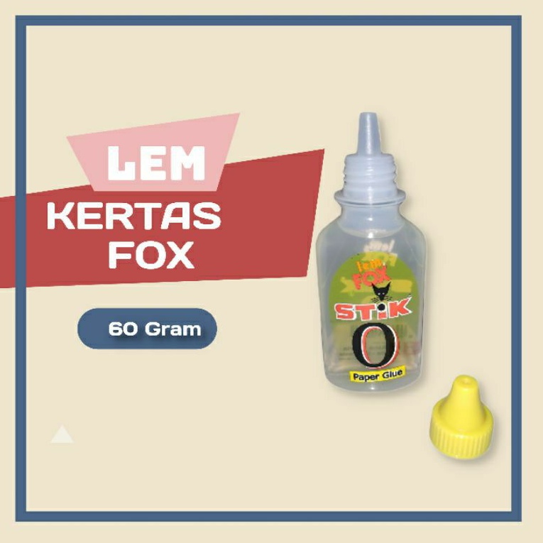 

LEM CAIR/PAPER GLUE/LEM KERTAS MERK FOX 600 GRAM