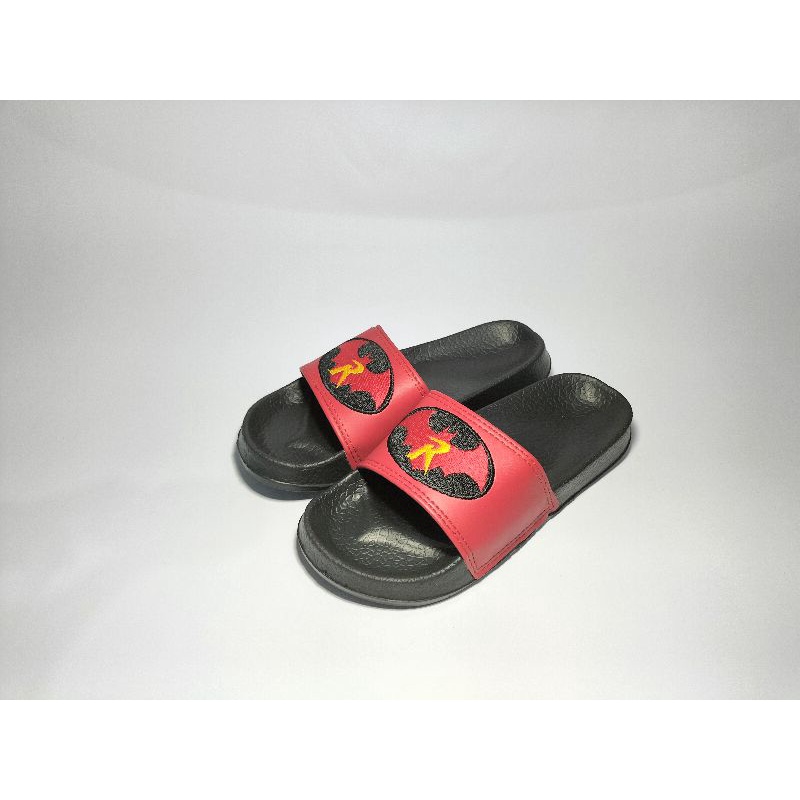 New Sandal Slide Anak Logo Bordir - Sandal Logo Bordir Robin Marvel -  Sandal Anak