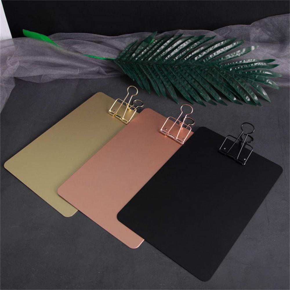 Lanfy A5 Clipboard Metal Alat Tulis Supply Tahan Lama File Organizer Perlengkapan Kantor Menu Bill Folder Document Holder Alas Tulisan