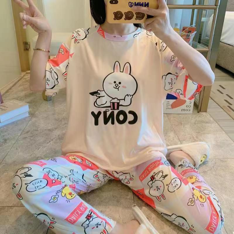 Piyama CP wanita baju tidur import jumbo/bigsize-CP CONY CREAMPINK