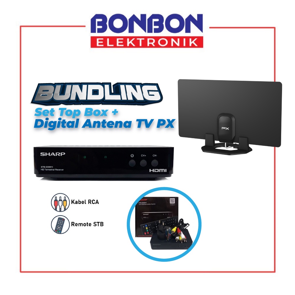 Bundling Sharp Set Top Box STB-DD001i + Antena Digital PX UDA-2100A